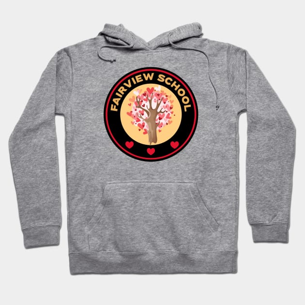 Fairview School Valentine's Day Hoodie by Mountain Morning Graphics